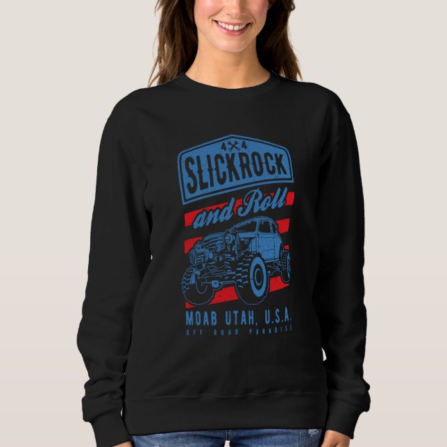 Slickrock and Roll Moab Utah Offroad Rock Crawler  T Shirt (Framsida)