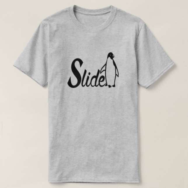 Slide Penguin Spirit Animal Design T-Shirt (Design framsida)