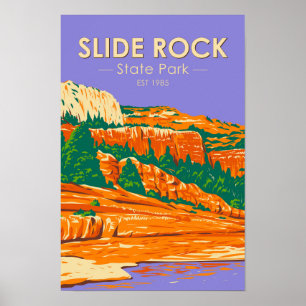 Slide Rock State Park Arizona Vintage på svenska Poster