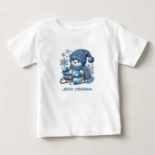 Sliding Snögubbe Baby T-Shirt