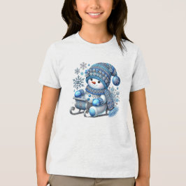 Sliding Snögubbe Helgdag T-Shirt