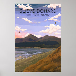 Slieve Donard Northern Ireland Resemärke Poster
