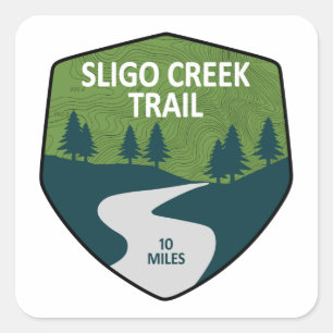 Sligo Bäck Trail Fyrkantigt Klistermärke