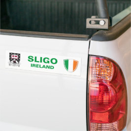 Sligo Ireland Vapensköld och Irish Flagga Bumper S Bildekal