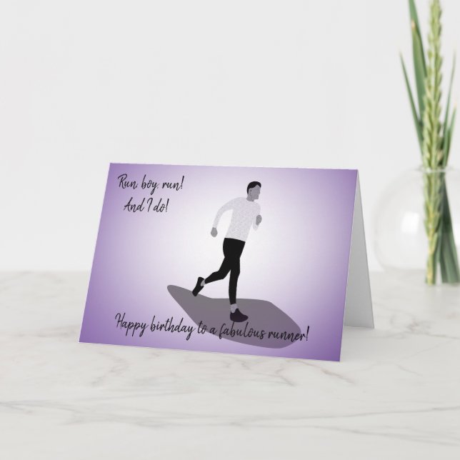 Slim Boy Springer Birthday Kort (Framsida)