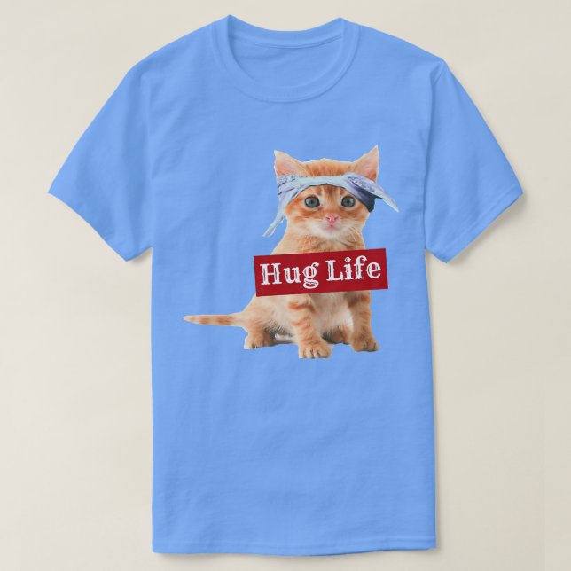SLIM FIT Hug Life Kattunge Kitteh Kitten Cat Tee T (Design framsida)