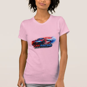 Slim Fit Racing Car T-Shirt för Kvinnor – Modig Fa