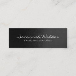 Slim Grått Handwrite Professionell Modern Trendig Mini Visitkort