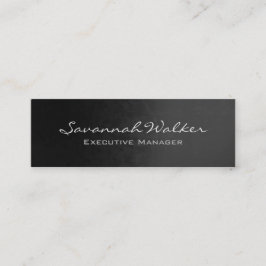 Slim Grått Handwrite Professionell Modern Trendig Mini Visitkort