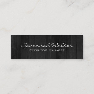 Slim Grått Wood Design Professionell Modern Trendi Mini Visitkort