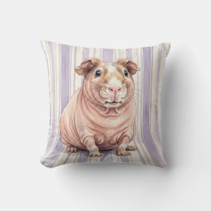 Slim Guinea Pig Vattenfärg Kuddcover Kudde