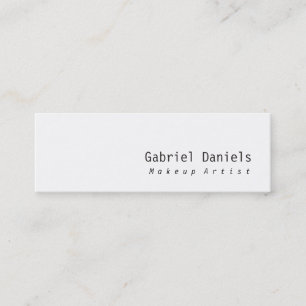 Slim Modern Plain White-Professionell Mini Visitkort