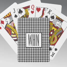 Slim Monogram Svart & Vit Hundtand, Kortlek