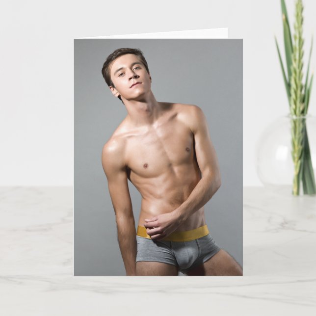 Slim och Sexy Hett Guy Hälsning Card Kort (Framsida)