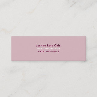 Slim Pink Business Card Mini Visitkort