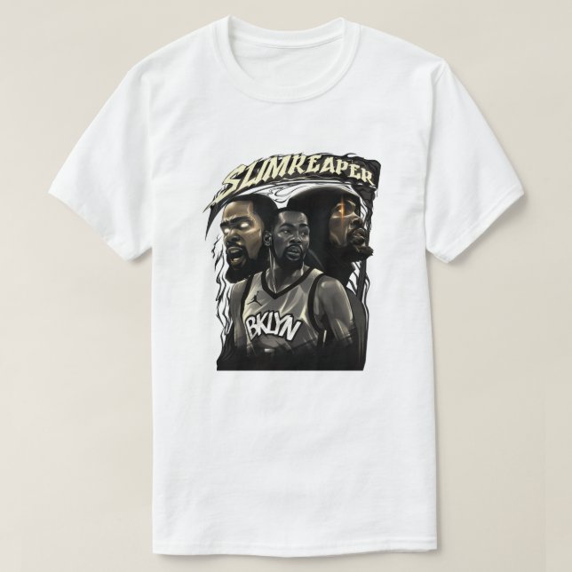 Slim Reaper BKLYN Basketball Illustration T Shirt (Design framsida)