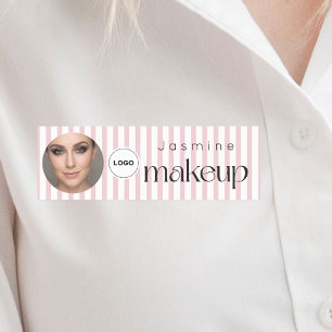 Slim Stripes Beauty Professional MUA Foto Qr Namnbricka