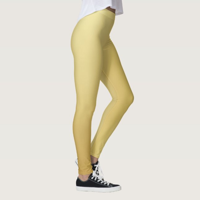 Slim utsökt mjuk guldgradient leggings (Höger)