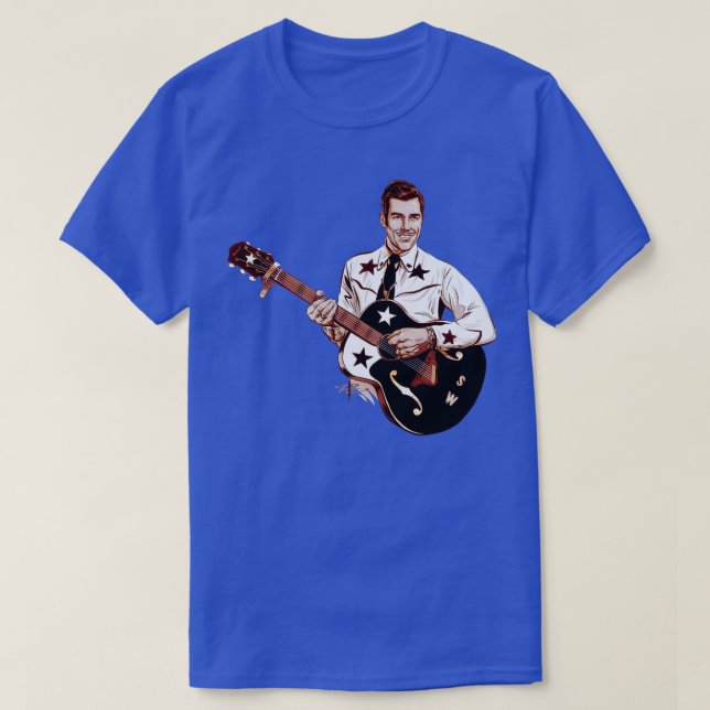 Slim Whitman En illustration av Paul Cemmick T Shirt (Design framsida)