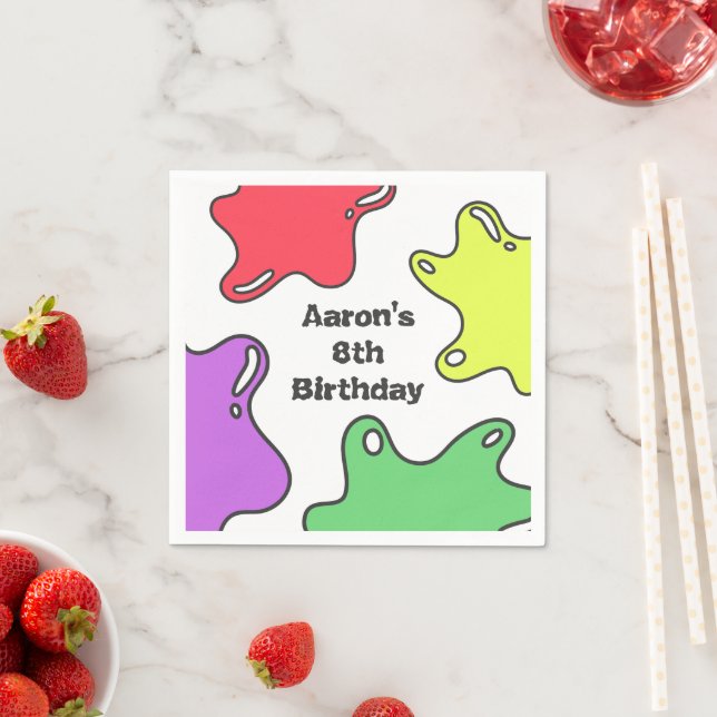 Slime Födelsedagsfest Pappersservett (Insitu)