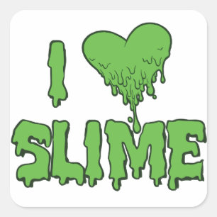 Slime Fyrkantigt Klistermärke