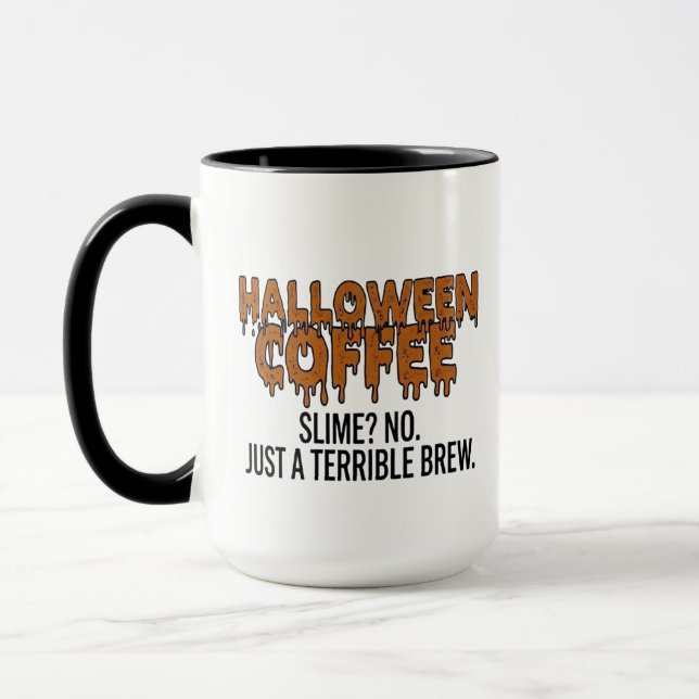 Slime Halloween-mugg | Skräckfylld kaffekopp prese (Vänster)