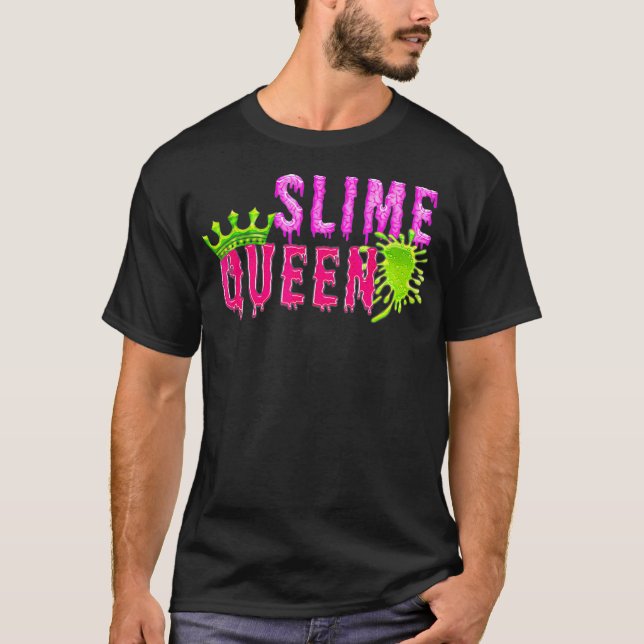 slime queen tee t shirts gooey crown  (Framsida)