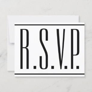 Slimmad, Elegant, händelse "R.S.V.P." Kort