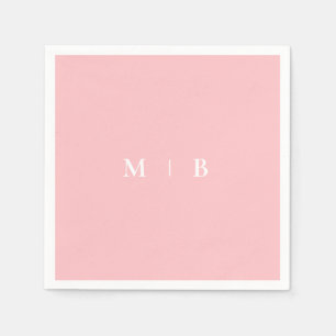 Slimmad, enkel och vit monogram-blöjor pappersservett
