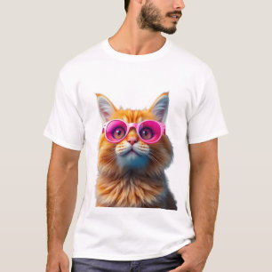 Slimmad Kattdjur 3D Sunglass Tee