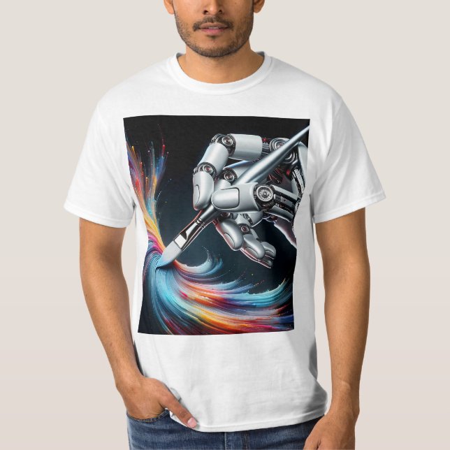 Slimmad mekanisk muse - Digital Brushwork by Advan T Shirt (Framsida)