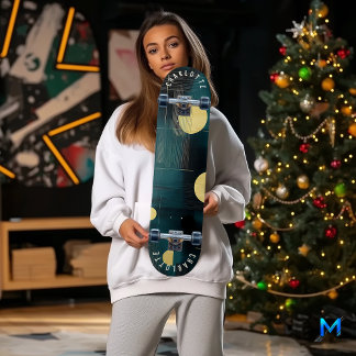 Slimmad minimal skalning och Guld skateboard desig