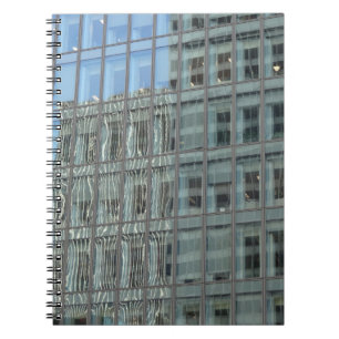 Slimmad Modern Glass Skyscraper Architecture Anteckningsbok