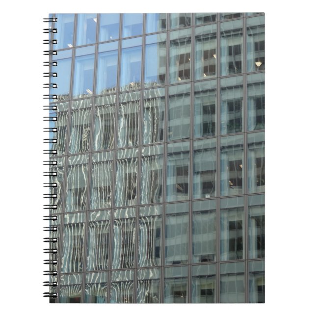 Slimmad Modern Glass Skyscraper Architecture Anteckningsbok (Framsidan)