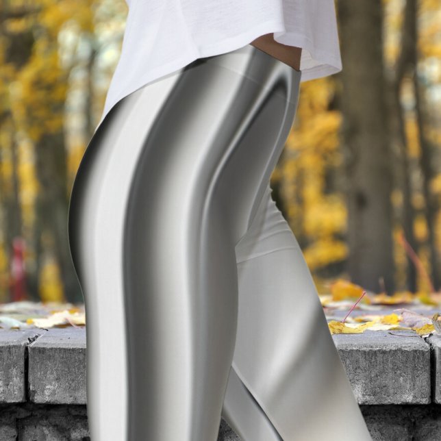Slimmad Molten Steel-utskrift Leggings (Molten Steel)