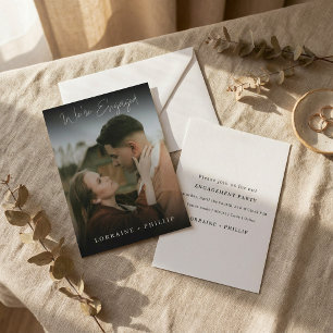 Slimmad övertoning för Mörk Vi är engagerade i Pho Inbjudningar