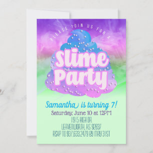 Slimmad Party-födelsedagsinbjudan Inbjudningar