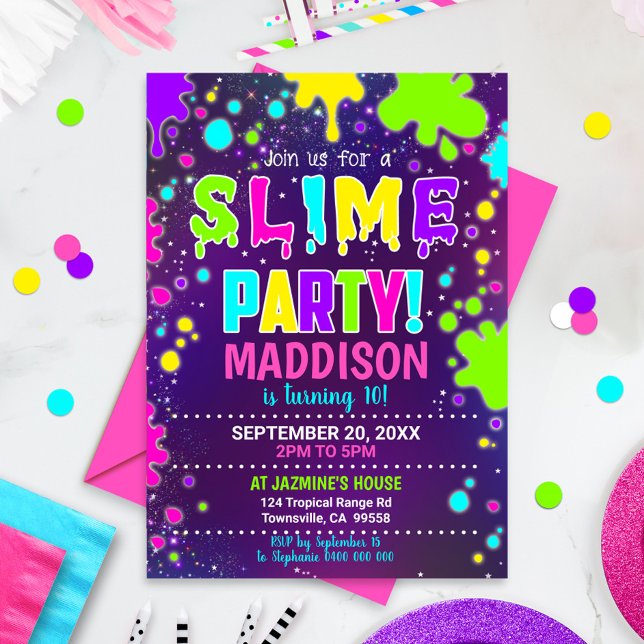 Slimmad Party-inbjudan - listig födelsedagsinbjuda Inbjudningar (Skapare uppladdad)