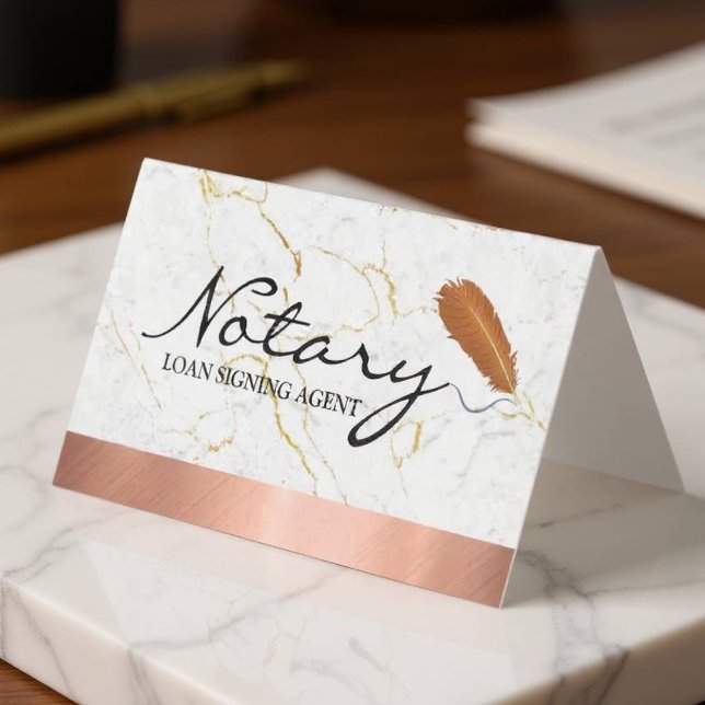 Slimmad Personlig för Mobile Notary Service Visitkort (Personalized Design - Front)