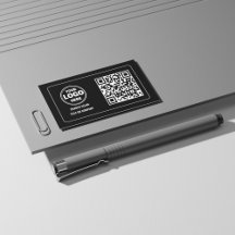 Slimmad QR-Logotyp för företag: Black Modern