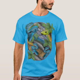 Slimmad, smygande ormar t shirt