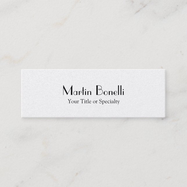 Slimmad Speciell, unik Professionell Mini Visitkort (Framsida)