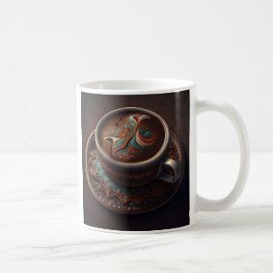 "Slimmad, svart, minimalistisk design, vardaglig k Kaffemugg