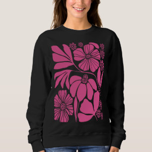 Slimming av vildblommor, svart botaniskt Neutralt T Shirt