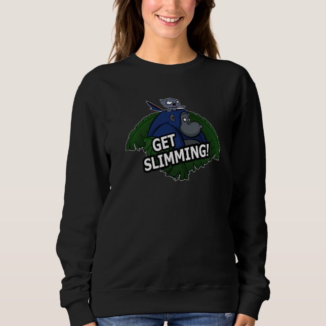 Slimming! Funny Gorilla och Cat T Shirt (Framsida)