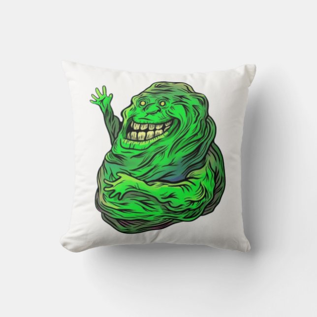 Slimy Grönt Ghost! Kudde (Framsida)