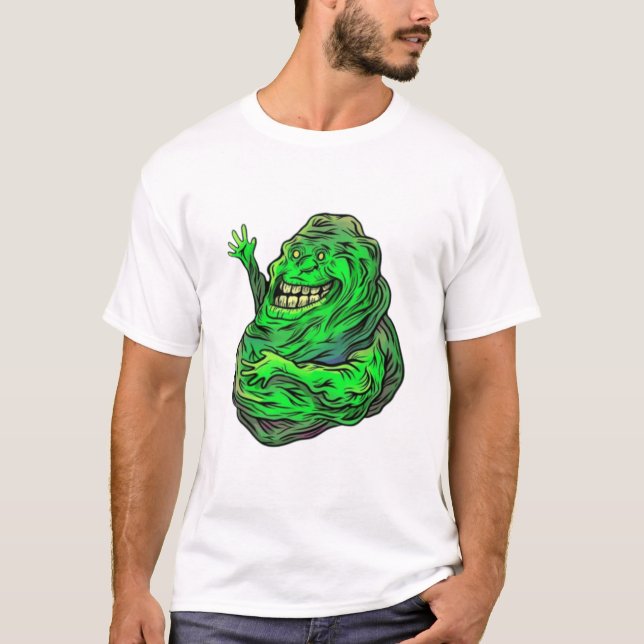 Slimy Grönt Ghost! T-Shirt (Framsida)