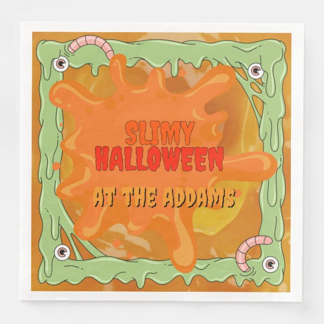 Slimy Halloween Napkin Pappersservett (Framsida)