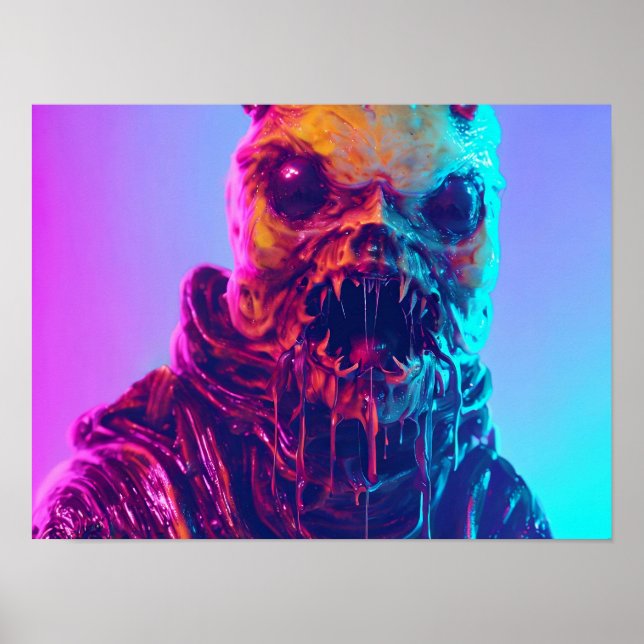 Slimy Horror Creature Poster (Framsidan)