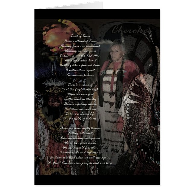 slinga av tårar hälsningskort (Framsidan)